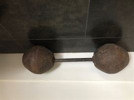 Hungarian Circus Strongman Barbells (circa 1930s)