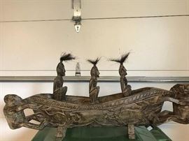 African Boat People Sculpture