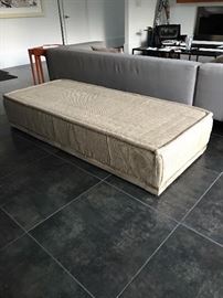 Restoration Hardware Burlap Ottoman-Coffee Table - Brand New
