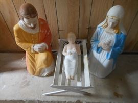 Vintage blow mold Nativity
