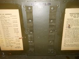 Interior of barber's case