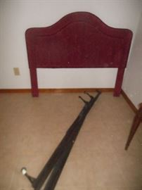 Twin fabric headboard and bed frame