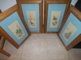 Framed Oriental 4 seasons