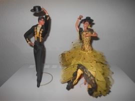 Vintage Spanish dancer dolls