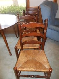 Set of 4 straight back chairs