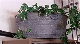 Awesome tin wash tub.