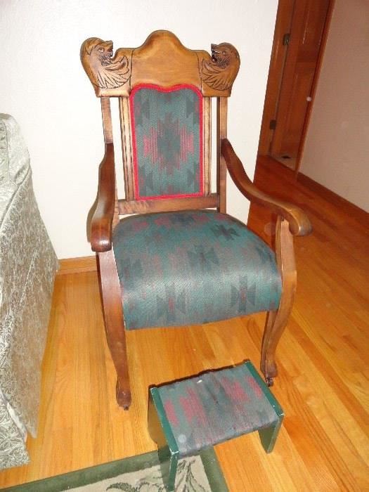 Called the xmas chair because it was green and red.. gorgeous details 