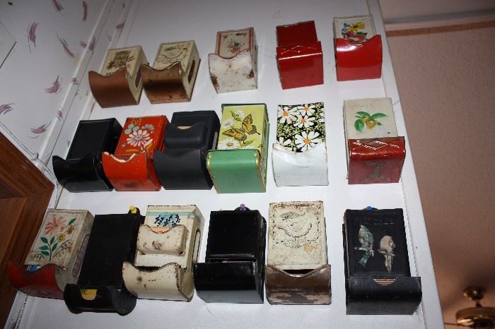 Part of a huge collection of Vintage Matchbox Holders