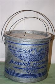 Vintage Fenwick Woodstream Minnow Bucket Complete
