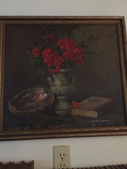 Antique Oil on Canvas Signed