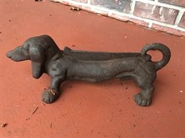 Cast iron dachshund 