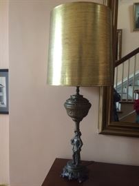 spanish conquistador converted gas lamp