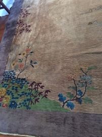 up close of the art deco rug