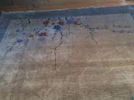 up close detail of the art deco rug