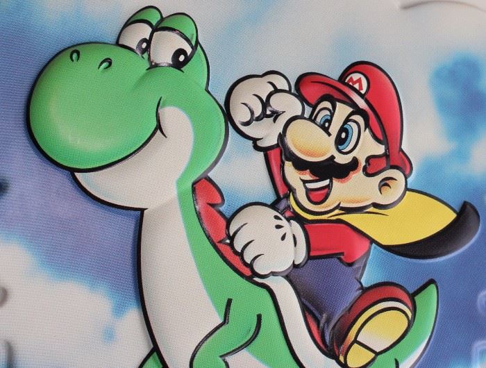 Super Nintendo Store Sign Yoshi Double Sided Original Vintage Sign for SNES Super Mario World Retro Gaming Videogame collectibles