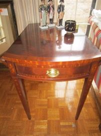 Pair of Councill drop side inlaid end tables.
