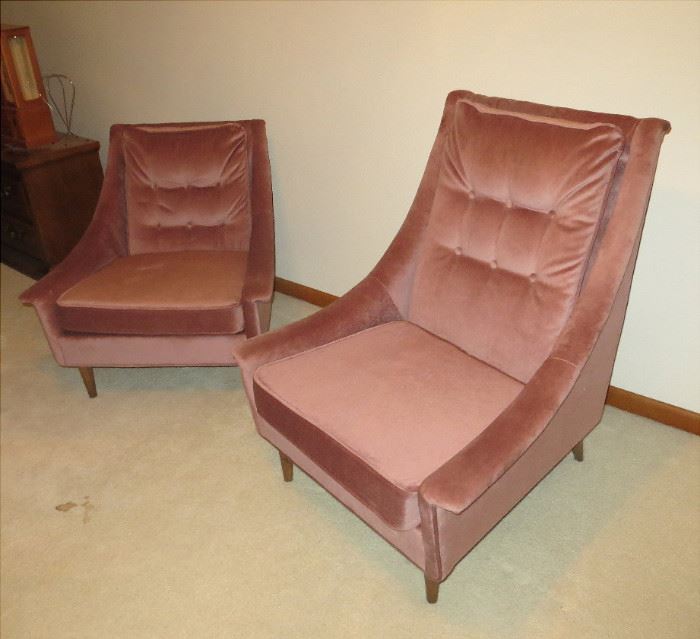 Funky 60's 70's Chairs Matched Pair