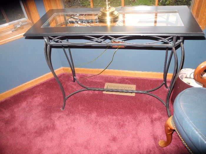 Glass top foyer table
