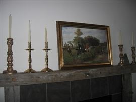 Painting and bass candlesticks