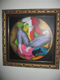 Serigraph by Linda Le Kinff titled "Ellen".