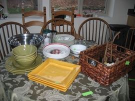Plates, bowls, utensils