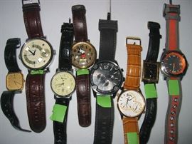 Seiko, Tommy Bahama, Orvis, Bouliva, Disney (Mickey), Sacks 5th Ave., Fossil and August Steiner