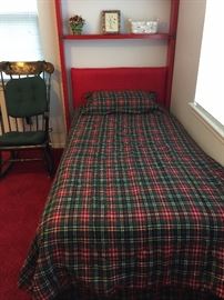set twin beds, rocking chair
