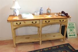 distressed hall table