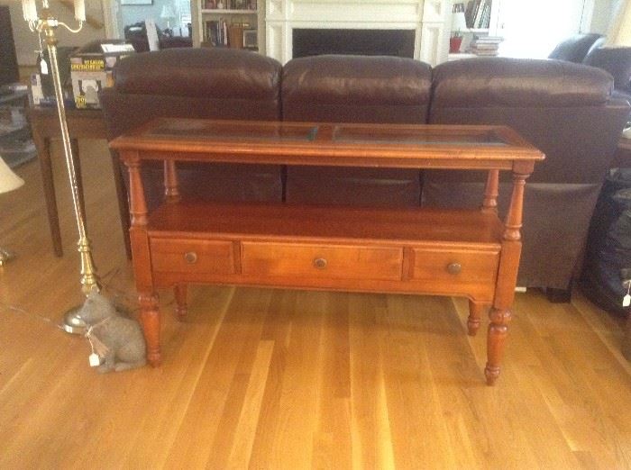 Console Table with Glass Tops