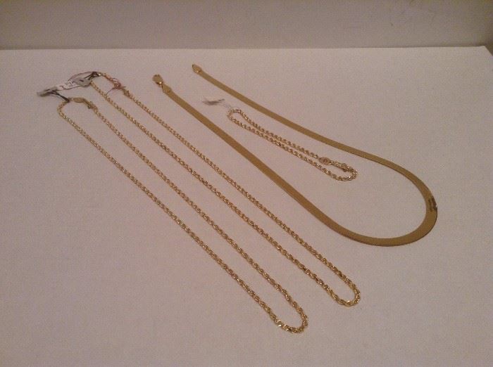 14K Necklaces and Bracelet. New with tags