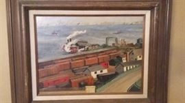 Herald Bernstein , New York Harbor scene