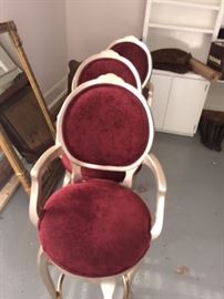 Bar chairs, set of three