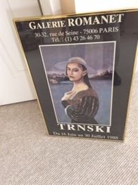 Framed parisian gallery poster