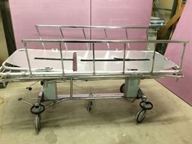 Wow Super Nice Industrial Chrome Stainless Gurney Stretcher Stryker Constacare Instacare Company EMS Hospital Emergency Ambulance Mobile Easy Steer Multi-adjustable Rolling Cot - Excellent!