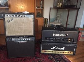 Blackstar Ht Stage 100; Marshall JMC 2000 Dual Super Lead Made in England; Line 6; Princeton Reverb Fender tubes