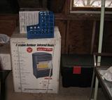 Portable outdoor infrared heater.