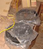 Weights- 100 pound Olympic plates.