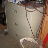 Steel Case three drawer lateral filing cabinet.