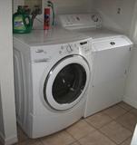 Whirlpool Duet gas dryer and Maytag Neatline washer.