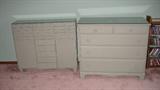 Glass topped dressers.