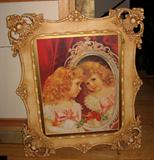 Framed Victorian style print.