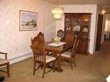 Dining room set with china closet.