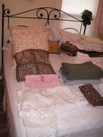 Queen size wrought iron bed w/mattress & box spring