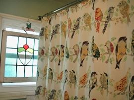 Stain glass & shower curtain