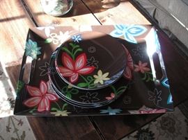 Outdoor matching plates/tray