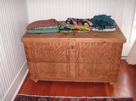 Antique Hungarian pine chest