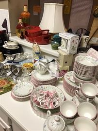 Made in England China with serving pieces 