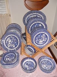 Set of blue and white china by Johnson Bros.