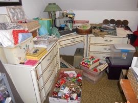 Sewing machine and lots and lots of sewing notions and handwork