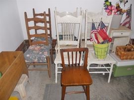Selection of vintage chairs